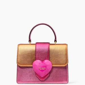 Bijou Metallic Colorblocked Mini Top-handle Bag